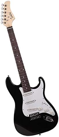 Music Lover GST Rosewood Fingerboard Electric GuitarBagShoulder Strap Pick Whammy Bar Cord Wrench Tool Black & White 3-7 Days Delivery