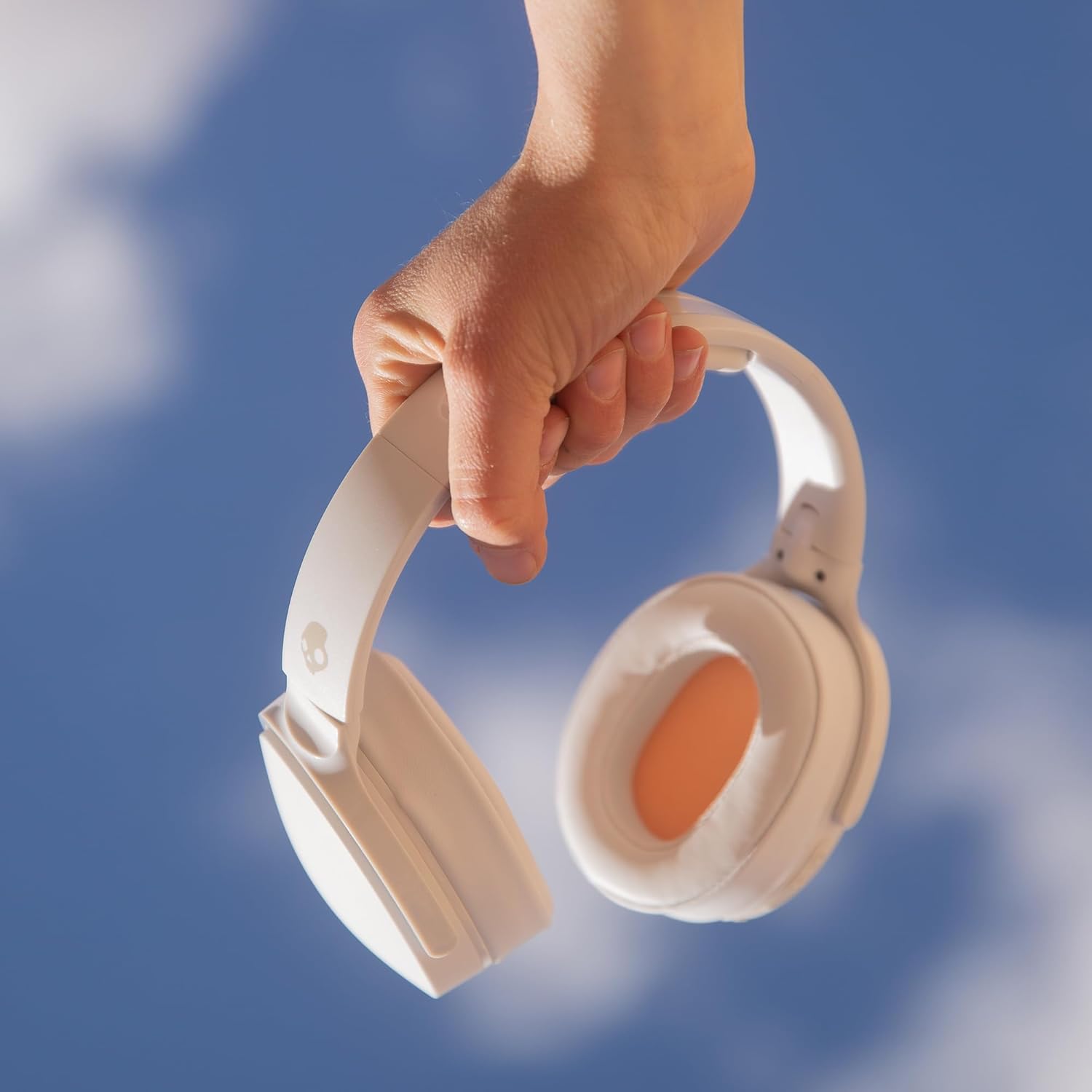 Skullcandy Hesh Evo Wireless Over-Ear Bluetooth Headphones with Extra USB-C Charging Cable, Noise Isolating, 36 Hours Battery, Foldable Lightweight Design, Microphone for iPhone Android - Bone