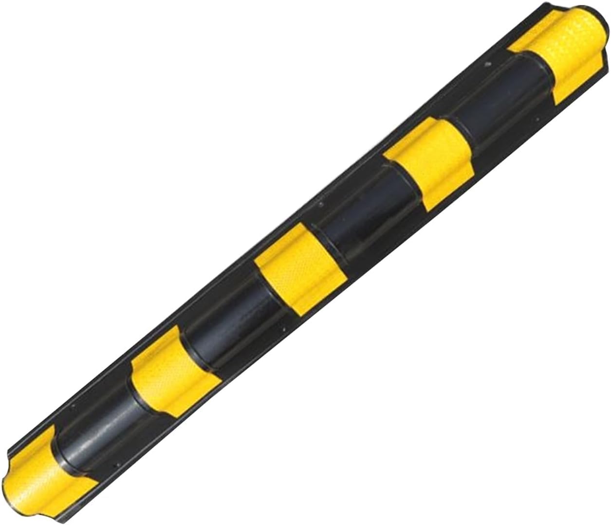 Curved Warehouse Rubber Bollard, High Toughness Reflective Floor Garage Corner Protector, 1cm Thick(1pcs-100cm)