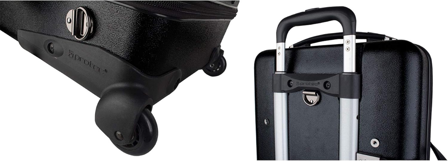 Protec Micro ZIP Triple Trumpet Case with Wheels, Black, Model BLT301T