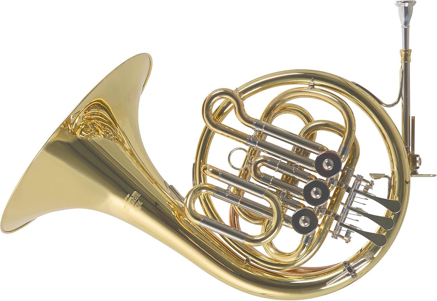children Bb French Horn MOD.HR212B lacquered finish with Light weight form shaped case, Yellow,Gold,Silver (RB701401)