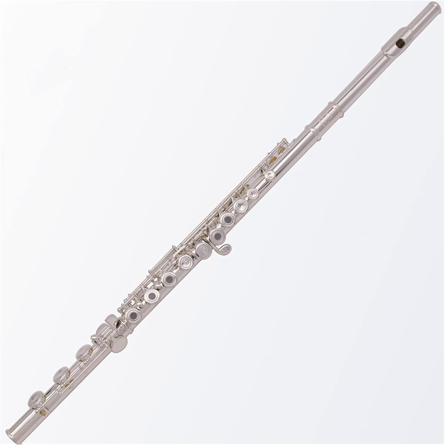 ZUZU New Silver Plating 17 Open Hole Flute C Tone B Foot Italian Pads Leather Case Beginners Flute