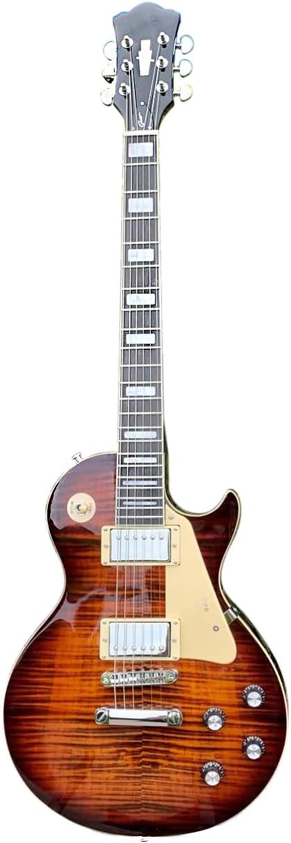 40'' Electric Guitar, LP Style Electric Guitar, Mahogany Neck, Rosewood Fretboard for Beginner, Intermediate & Pro Players Solid Body Guitar (Vintage Sunburst)