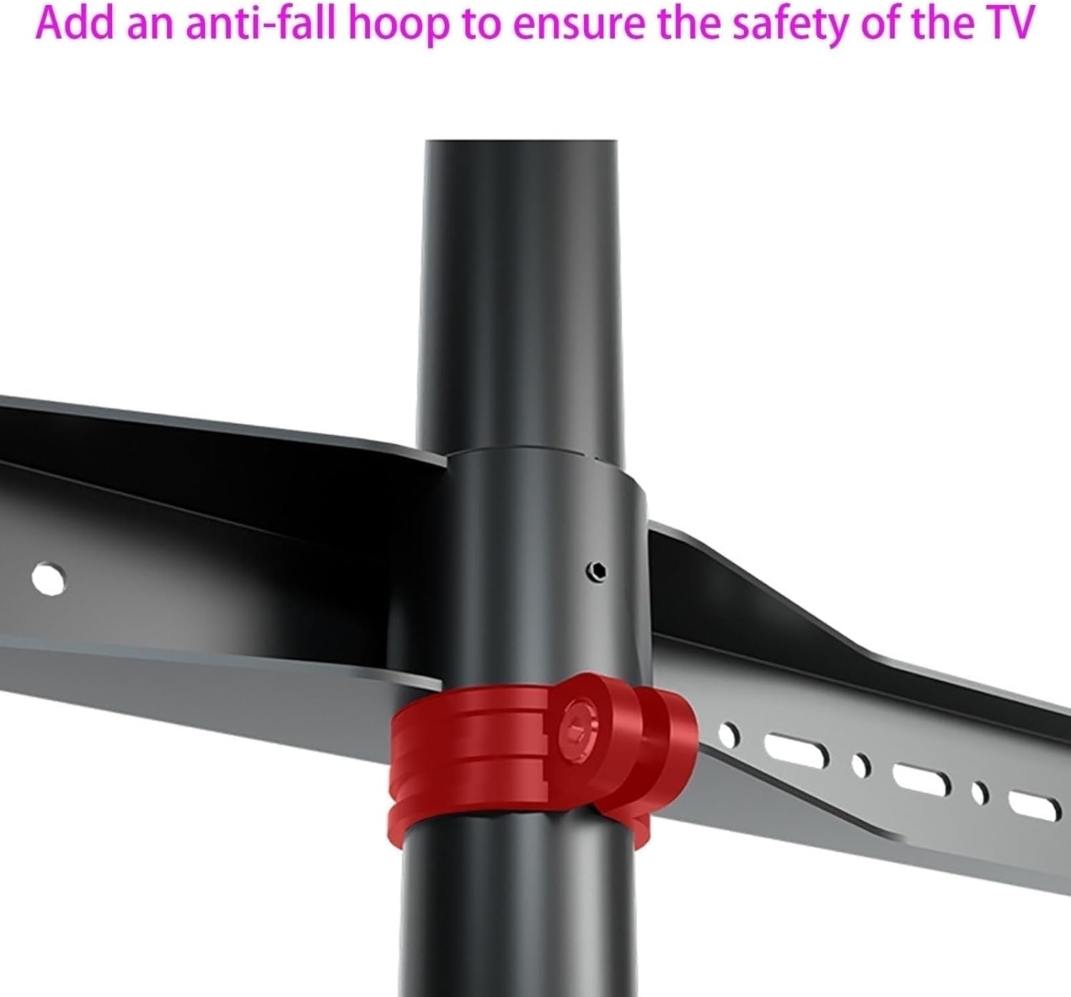 LCD Tv 360 Degree Rotating Frame Floor Stand - Height Adjustable Tv Stand and Wall Mount, Suspended Tv Cabinet, Rotating Divider Shelf Tv Bracket, Fits 32-75 in，85-110cm