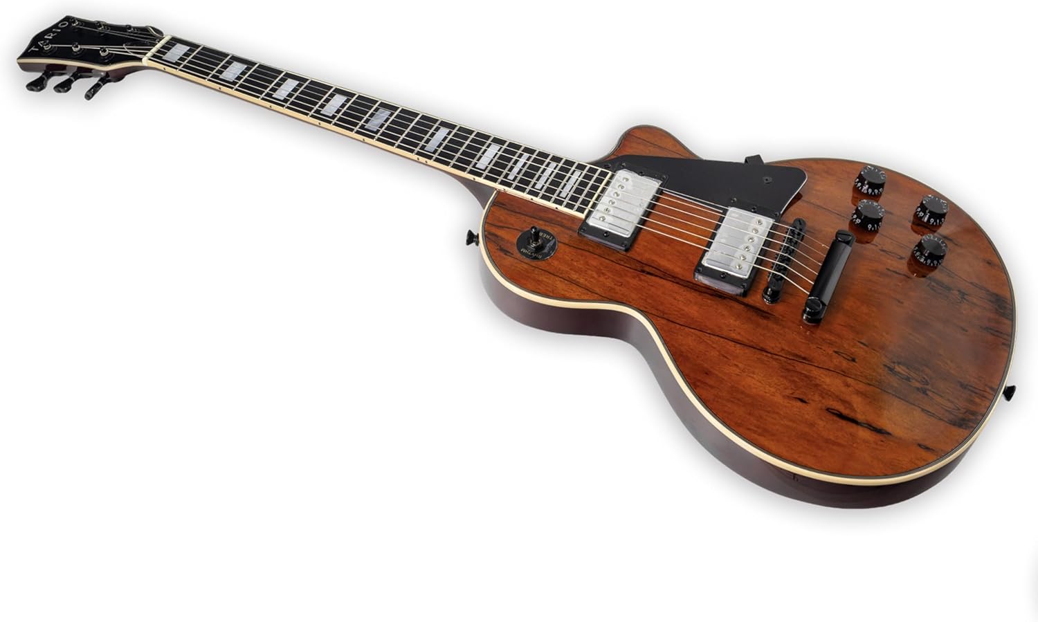 Tario Electric Guitar Spalted Maple Top with Okoume Body Maple Neck