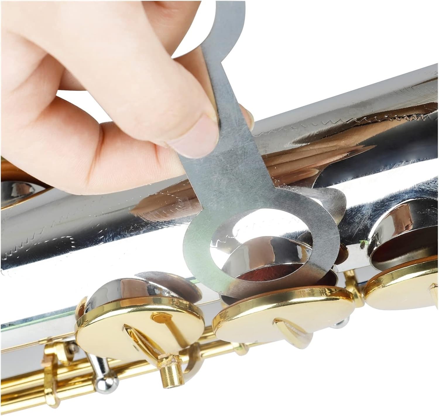 Saxophone Parts Leather Pad Tool Woodwind Instrument Accessory 8 Pcs Flat Pressure Pad Set Saxophone Repairing Tools Kit