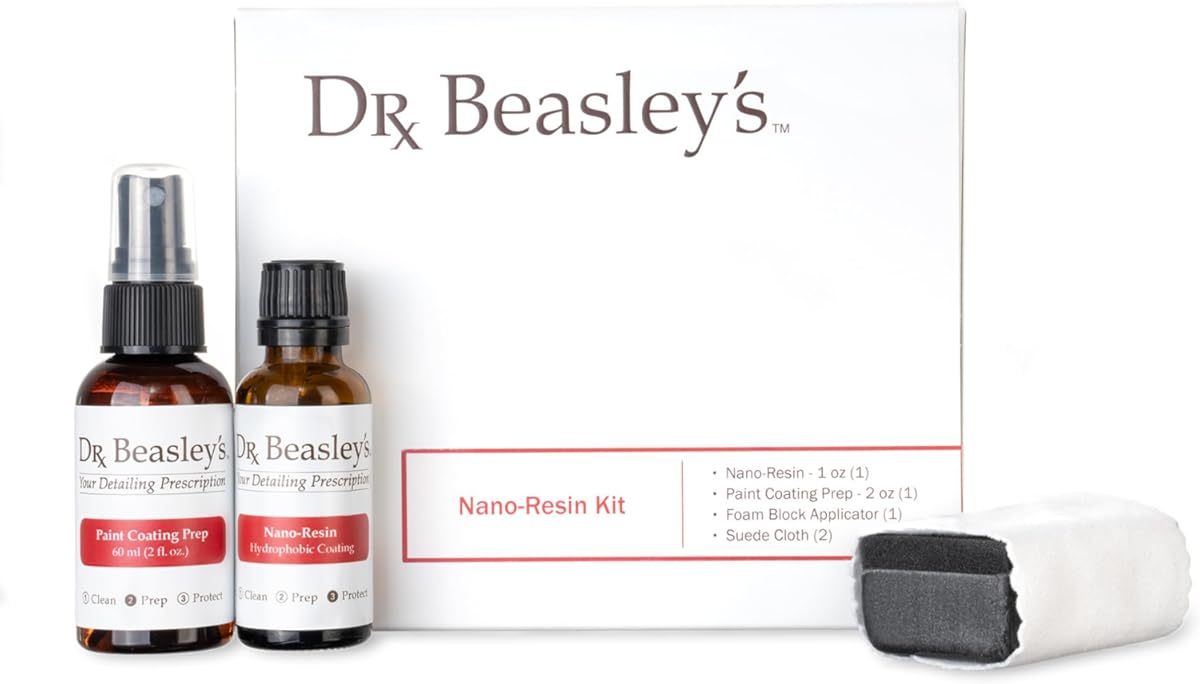 Dr. Beasley's - PK-19 Nano Resin Kit - Semi Permanent Ceramic Coating System, Resists Etching and UV Damage, Protects Paint for 2-3 Years