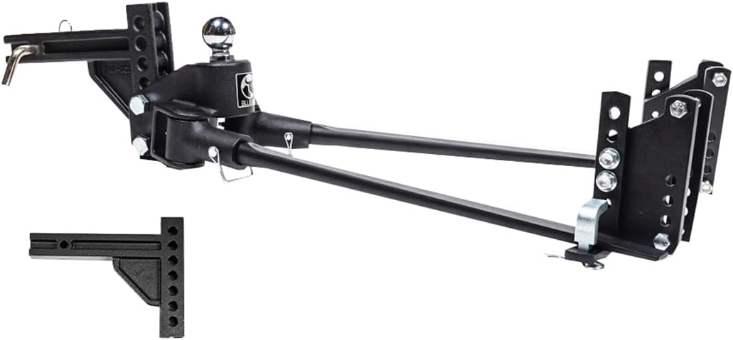 Blue Ox BXW0650 TrackPro Weight Distribution Hitch 2″ Receiver | 7 Hole Shank | 6,000 lbs Maximum Towing | Quick & Simple to Use | Pre-Installed 2-5/16″ Ball | Ideal for Lighter Trailers