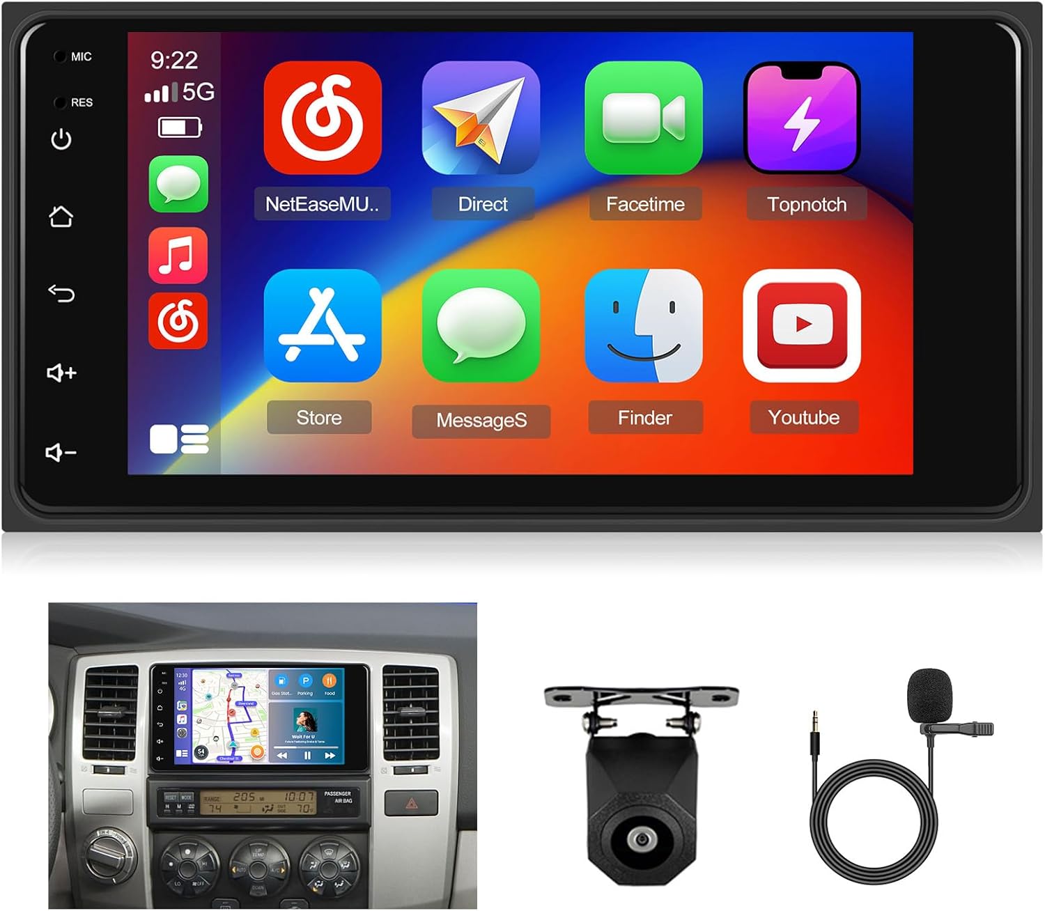 [2+64GB] Android 15 Car Radio for Toyota 4Runner 2003-2009,for Tundra 2003-2006,for Sequoia 2003-2007 with Wireless CarPlay Android Auto, 7