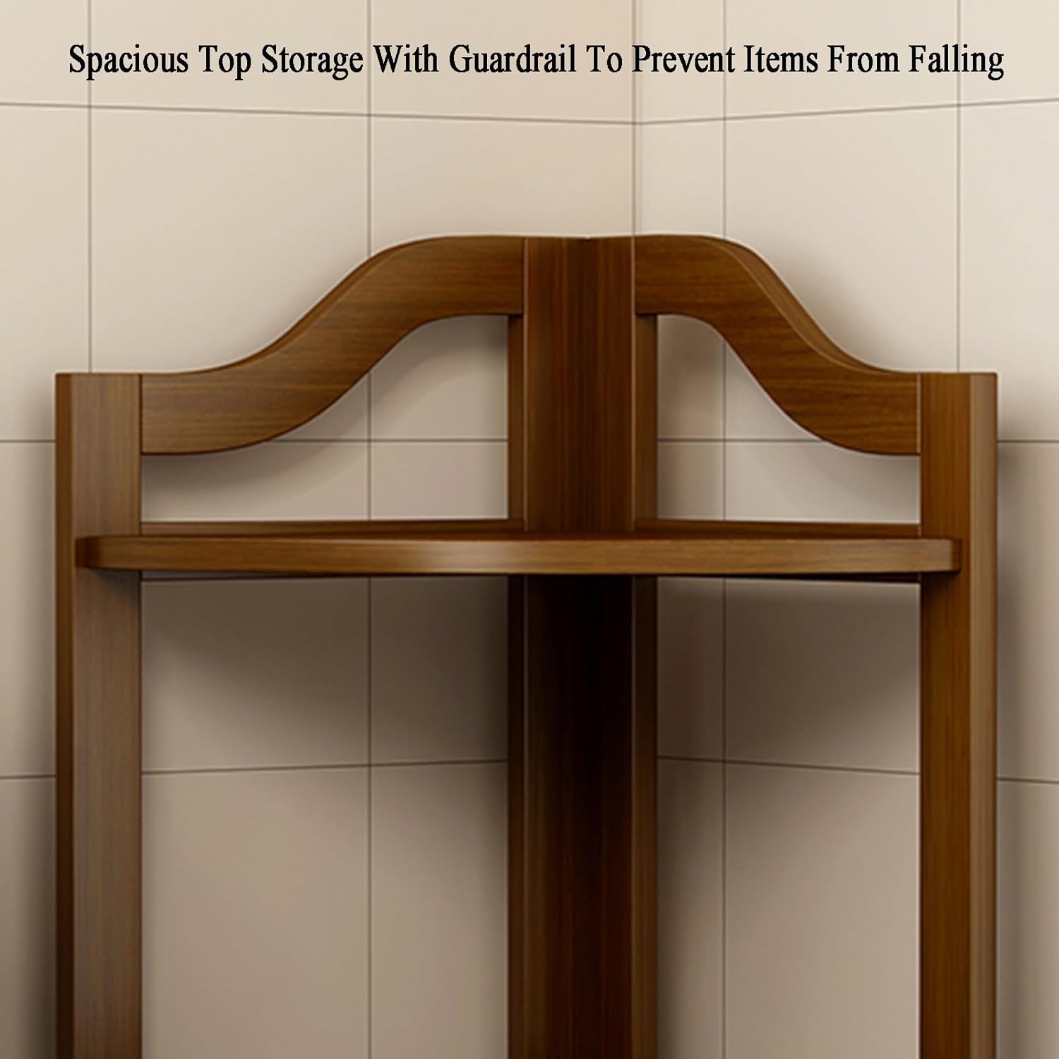 3/4/5/6 Tier Storage Rack, 3/4/5/6 Tier Corner Wooden Rack with Legs Storage Rack for Home Storage, Entryway, Living Room, Narrow Space, Pantry, Bathroom(Brown,3tier) (Brown 4tier)