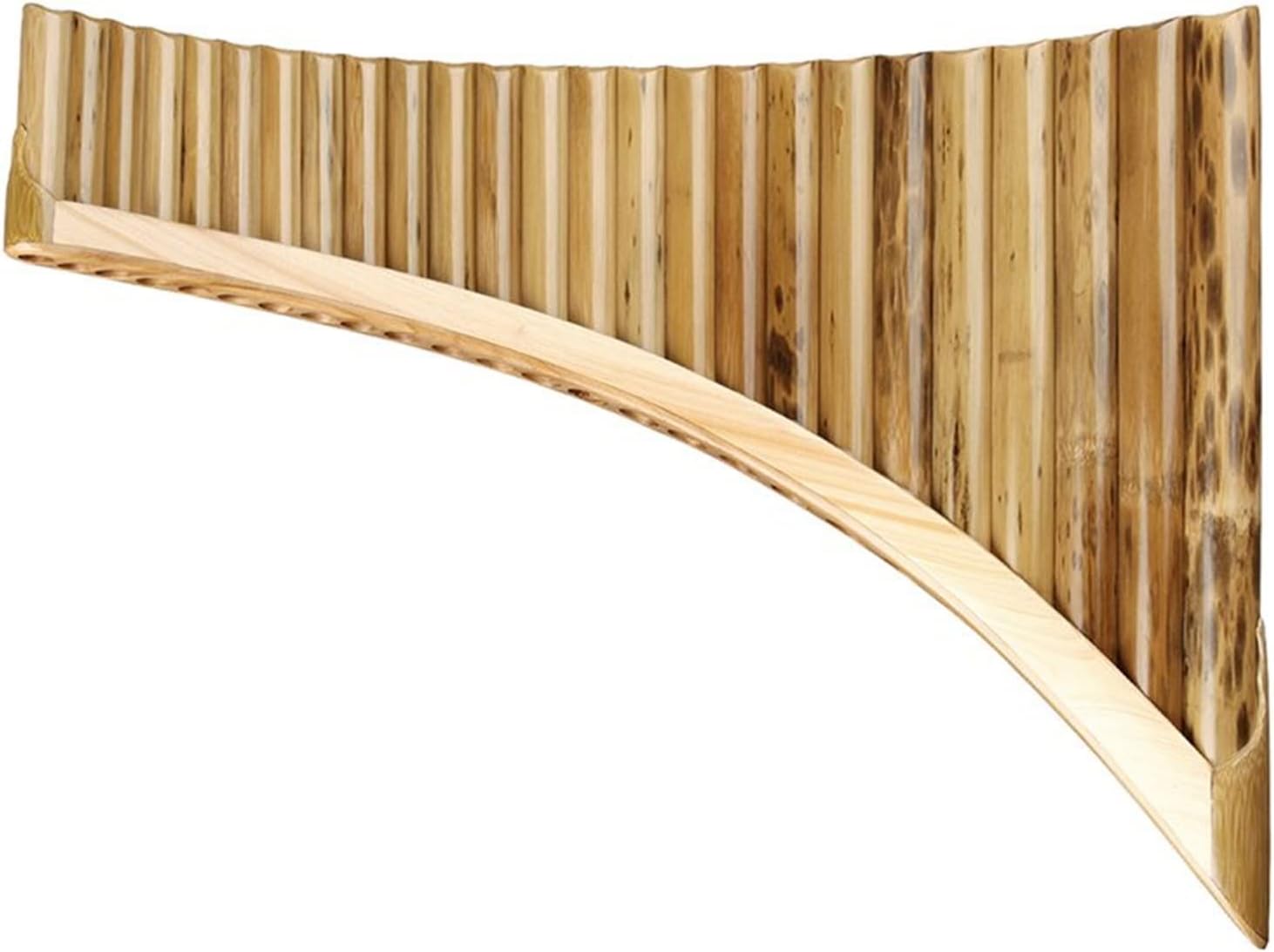 25 Pipes Pan Flute Bamboo Pan Flute Panpipes G Key Handmade Woodwind Instrument in G Key (Color : Left)