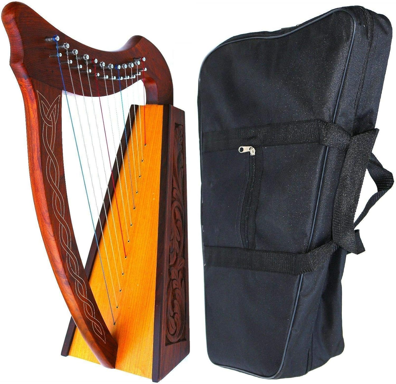 HARP CELTIC 12 STRINGS BABY LAP HARP with BAG DH-12B