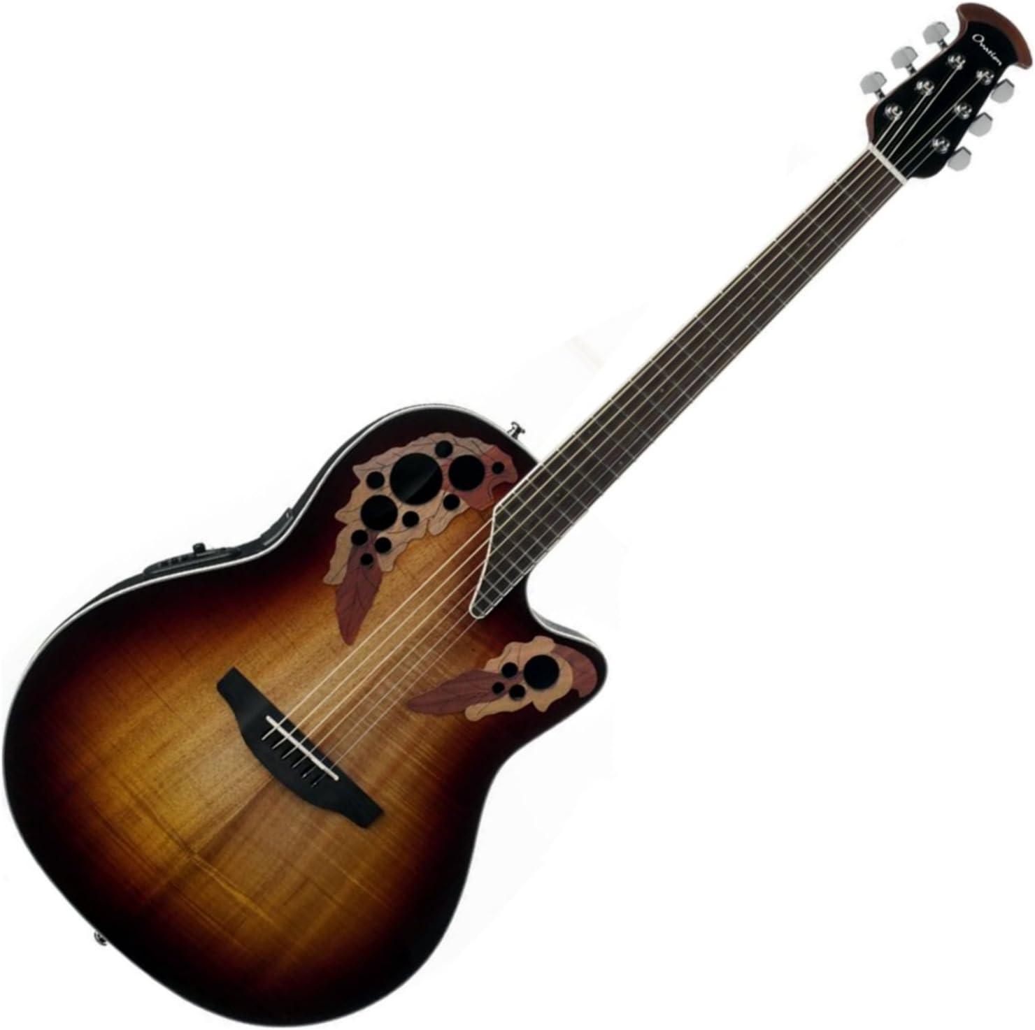 Ovation Celebrity Elite Plus Figured Koa Top Acoustic-Electric Guitar, Koa Burst