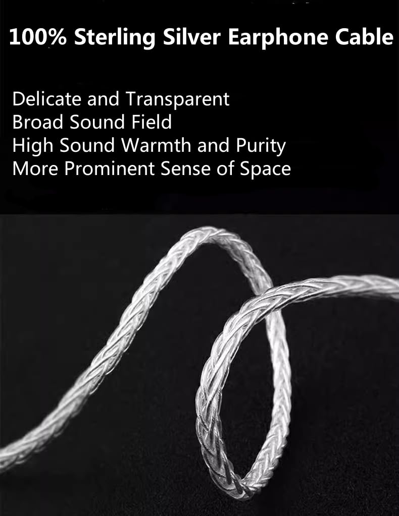 4-Pin XLR Balanced Male Cable 1.5m Pure Silver Headphone Cables for Hifiman Ananda, Denon AH-D600, AH-D7200, AH-D7100 and Other Audio Player (4 Pin XLR to Dual 3.5mm Male Version)