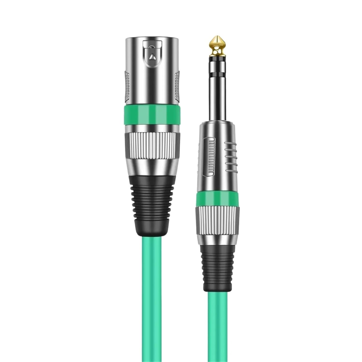 Microphone Cable to Mic Jack 1/4 TRS Cable 6.35mm/6.5mm Male to XLR Male Audio Patch Cord for Mixer Stereo Amplifier(Green,3m)