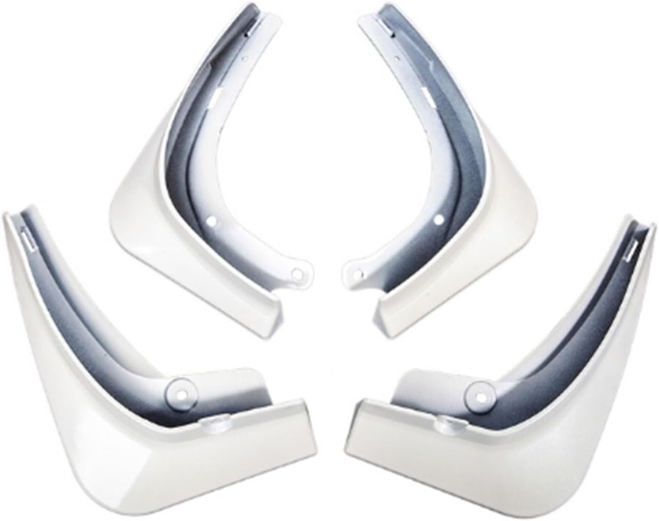 4Pcs Car Mud Flaps Accessories Mudguards Splash Guards Fender Front Rear Wheel Mudguard Carbon Fiber ABS，Compatible for Tesla Model Y 2023 (Color : Y Bright White)