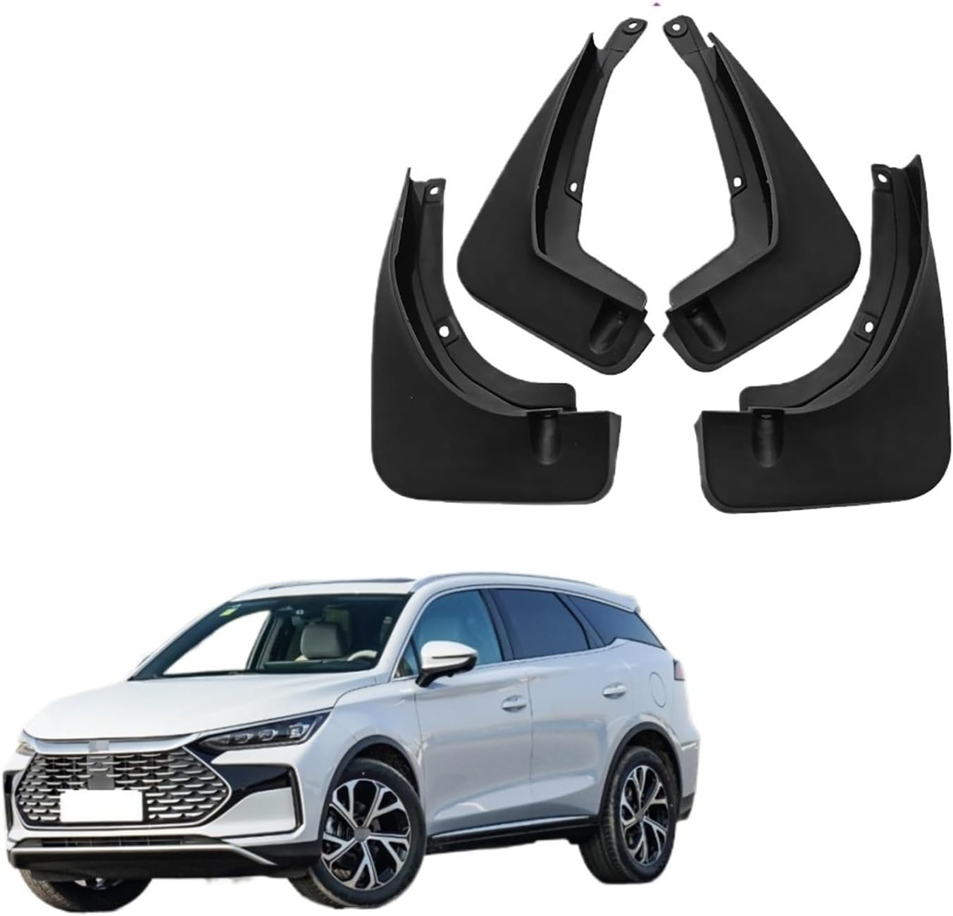 Mudflaps Mudguards Compatible for BYD Tang DMI EV 2021-2024 Tire Parts Mudguards Tire Fenders Mud Flaps Wheel Guards Accessories 4X Tyre
