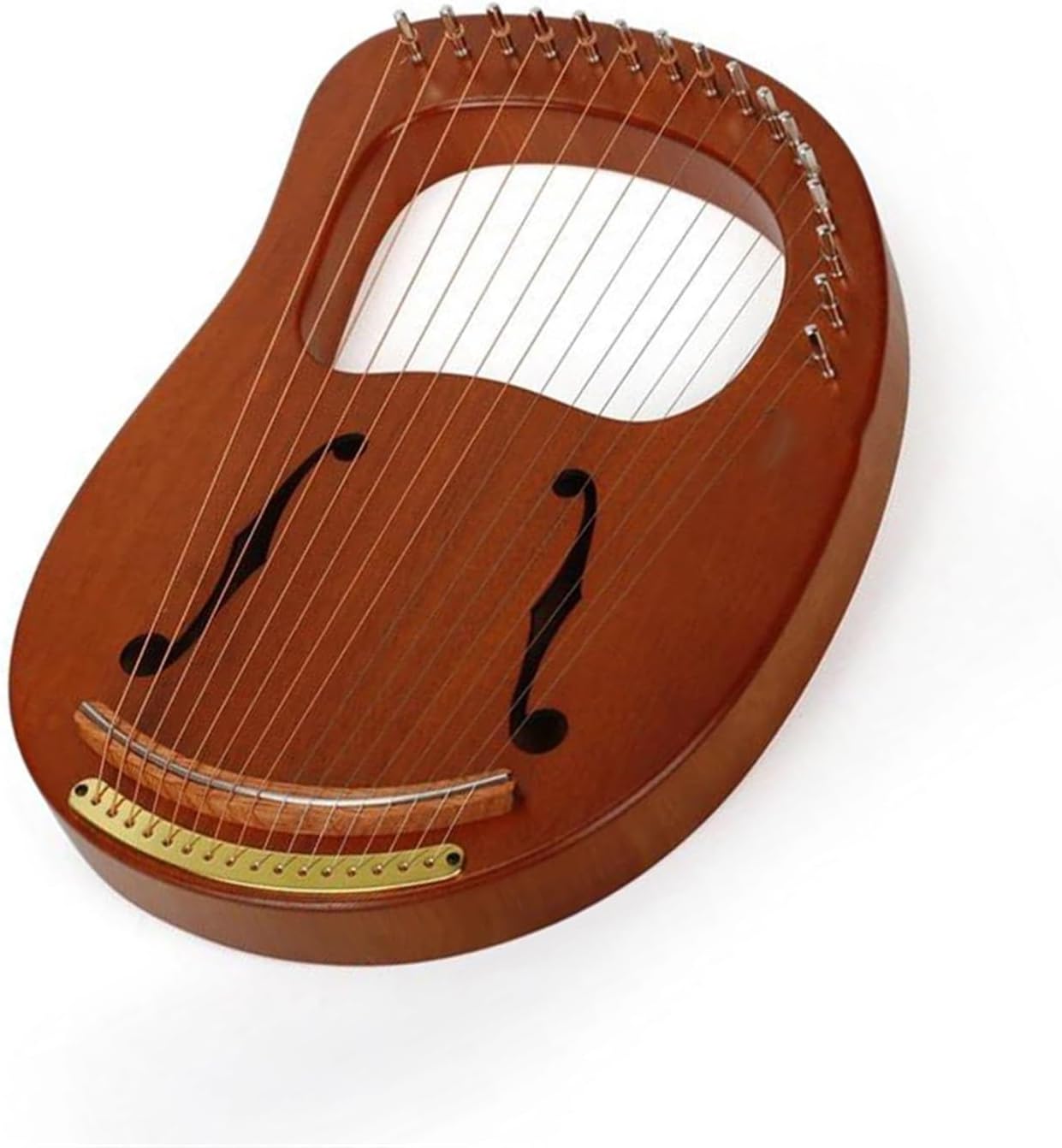 Lyre Harp Set Single Board 16-String Wooden Lyre Harp Metal Strings Portable Solid Wood Stringed Instruments For Beginners(16A)