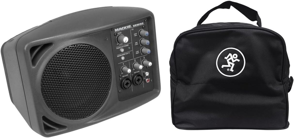 New Mackie SRM150 Powered Active PA Monitor Speaker + SRM-150 Travel Bag