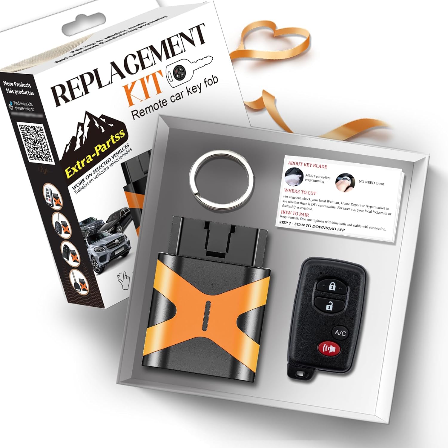 Smart Car Key Fob Replacement Bundles for Toyota HYQ14ACX 271451-5290 fits Prius 2010 2011 2012 2013 2014 2015