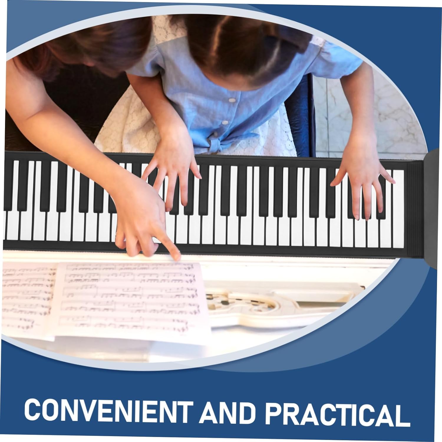 Totority Key Silicone Hand Piano for Beginners Portable Electronic Keyboard Foldable Design for Boys and Girls Adults Great for Music Enthusiasts