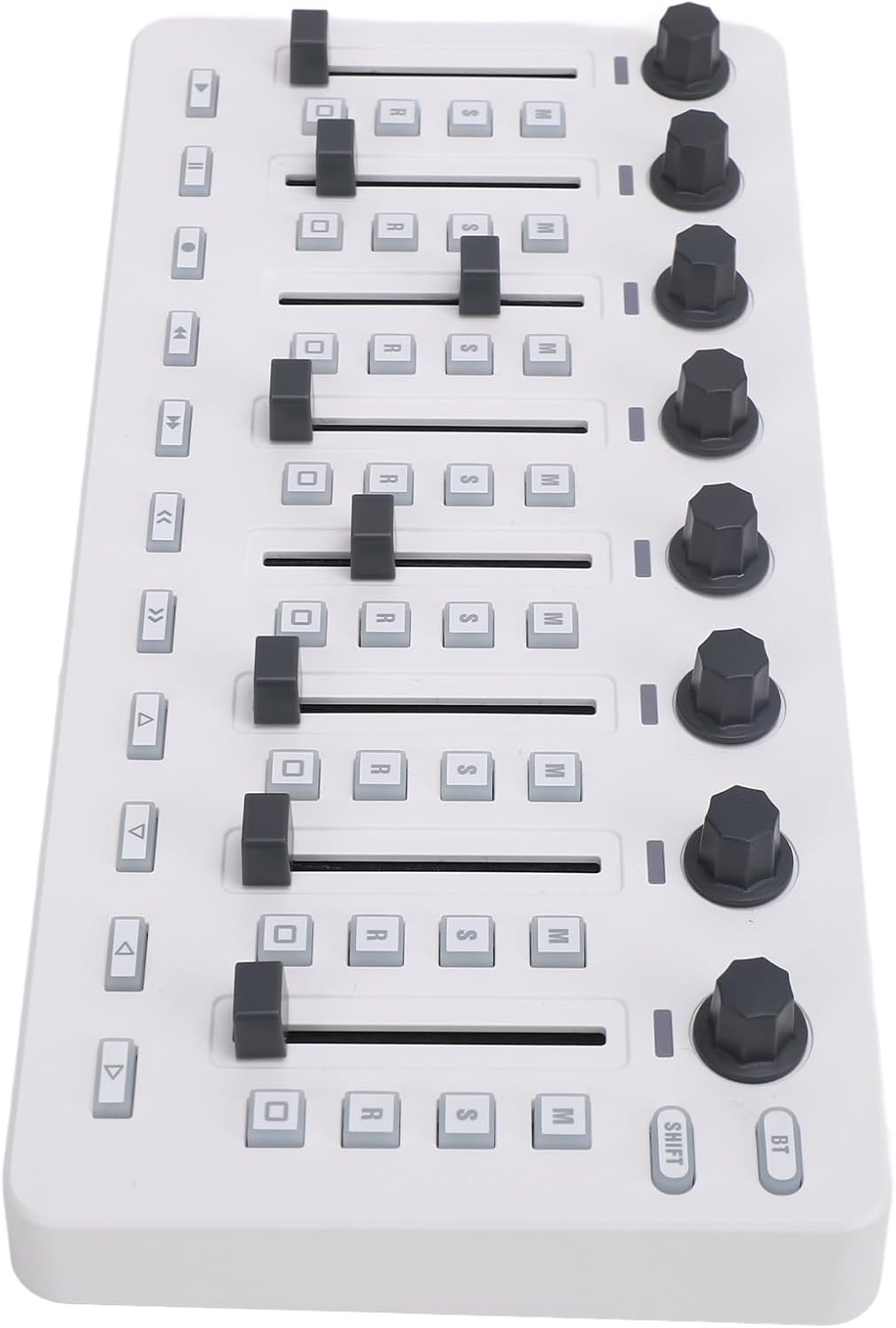 MIDI Controller Mixer, Knobs MIDI Mixer 8 Push Buttons 43 Control Keys 8 Knobs MIDI Mixing Console with USB Charging Cable