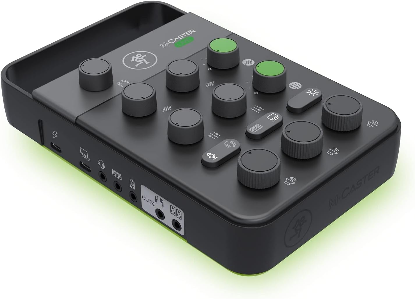Mackie M-Caster Live Portable Streaming Mixer, Ultra-Compact, USB Connectivity, Customizable RGB Lighting, Connects to Smartphone (Black - 2053280-00) Bundle with 1-Year Extended Protection Plan