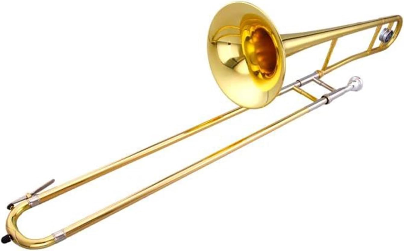 Professionals euphonium Gold Lacquer Bb Tone Slide Alto Trombone With Yellow Brass Key