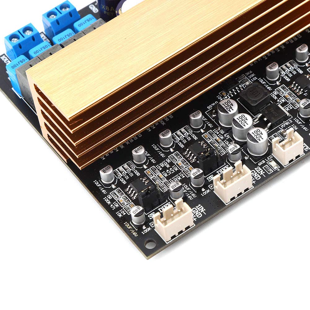 4-Sound Channel Digital Amplifier Board Module, Audio Digital Class D Amplifier TPA3255 Power Amplifier Board, Class D AMP Module Audio Parts for Sound System Speaker DIY, High Power