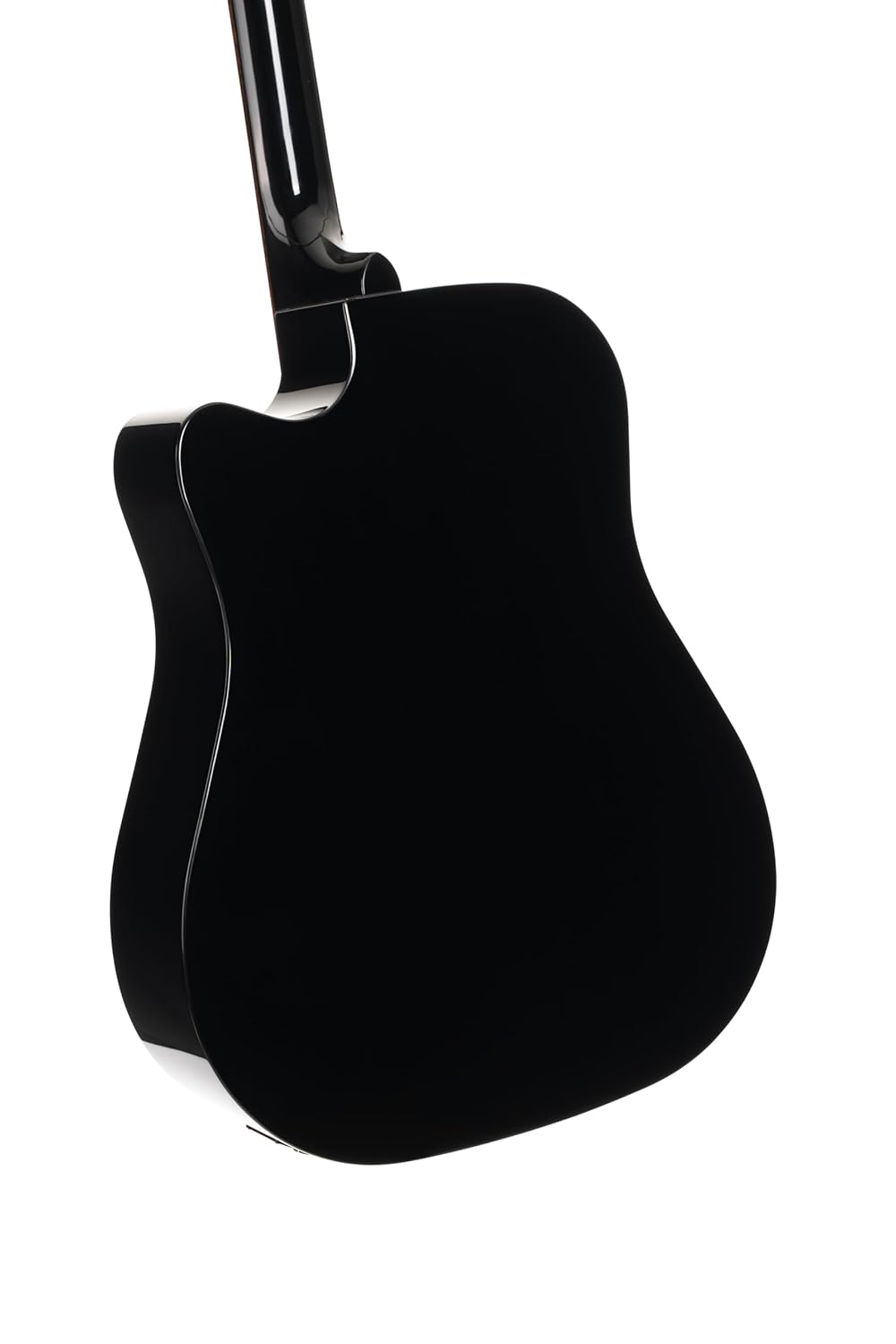 Cort EARTH60CEBK Earth 60 Dreadnought Solid Top Acoustic Electric Guitar, Black Gloss