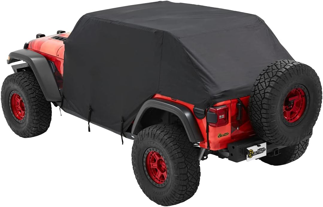 Bestop All Weather Trail Cover - Jeep '07-18 Wrangler JK / '18-22 JL 4-Door (Black, Trektop)