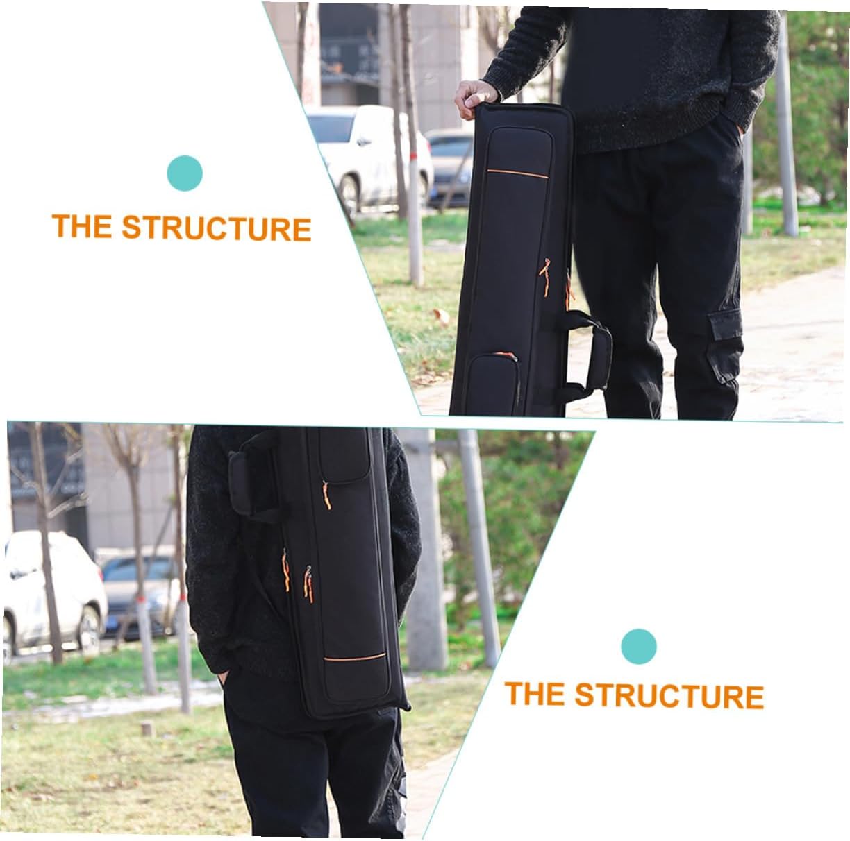 YARNOW Trombone Bag Large Capacity Oxford Cloth Storage Case Portable Backpack Handheld for Musicians Beginner Protective Cover