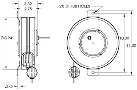 XLR-60S Dual Shield Premium Retractable XLR Cable System with Female Retractable End for Microphone Applications, 60-foot