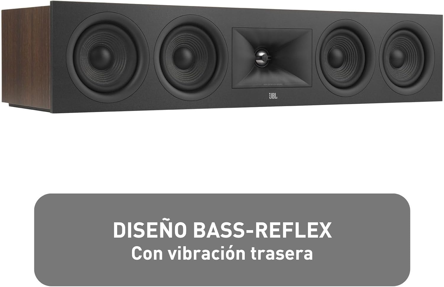 JBL Stage 2 245C 2 Way Quad 4.5 Inch Center Channel Loudspeaker (Espresso)