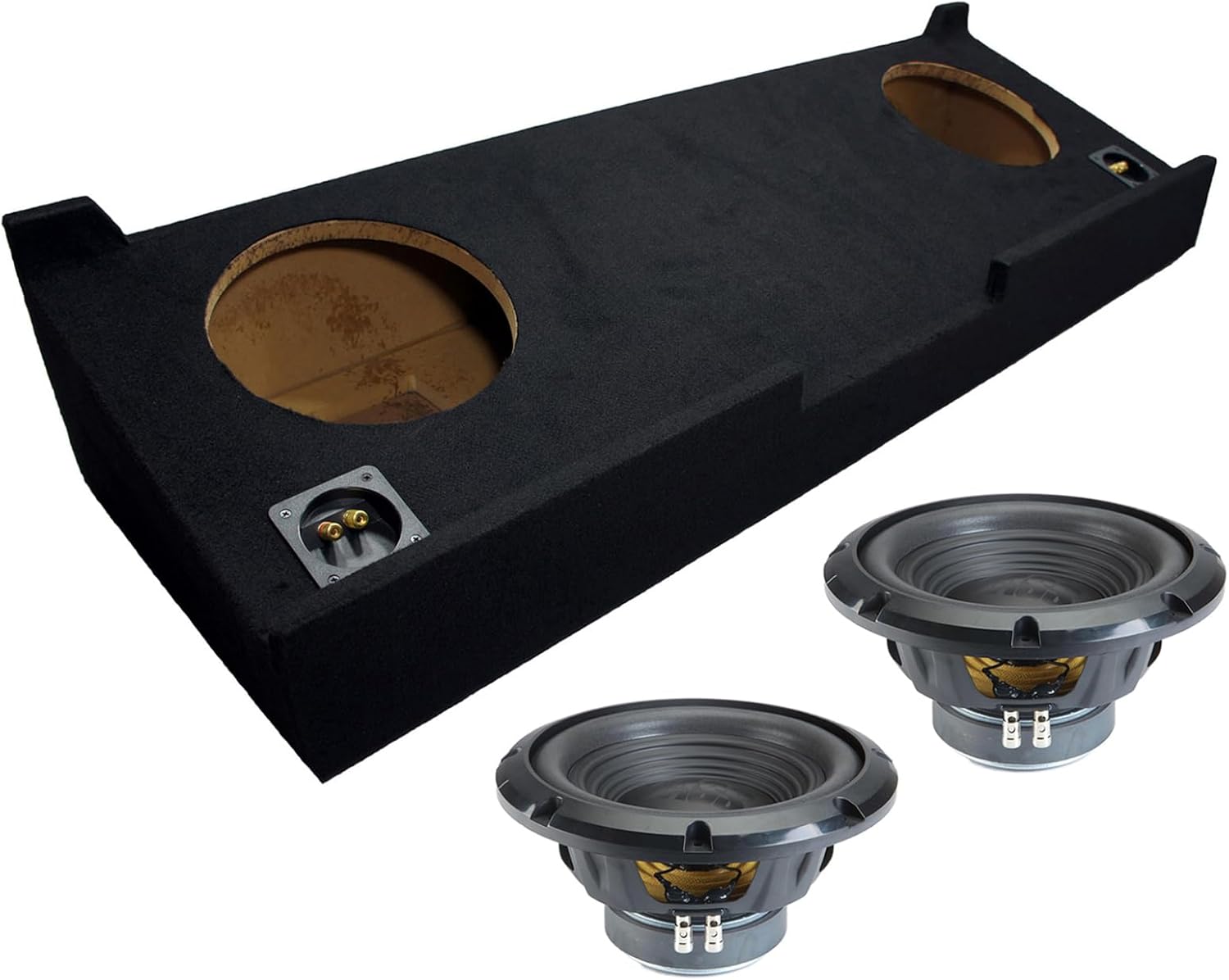 Alpine Compatible with 2007-2013 Chevy Silverado Crew Cab Truck Sealed Dual 10