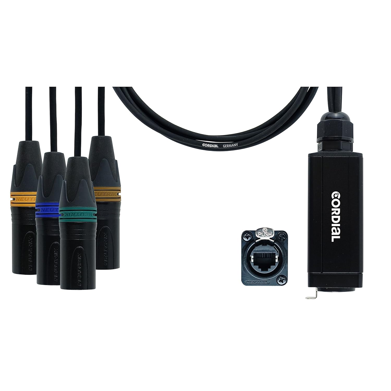 Cordial - DMX Adapter - RJ45 4 XLR Male 5 Points 70 cm