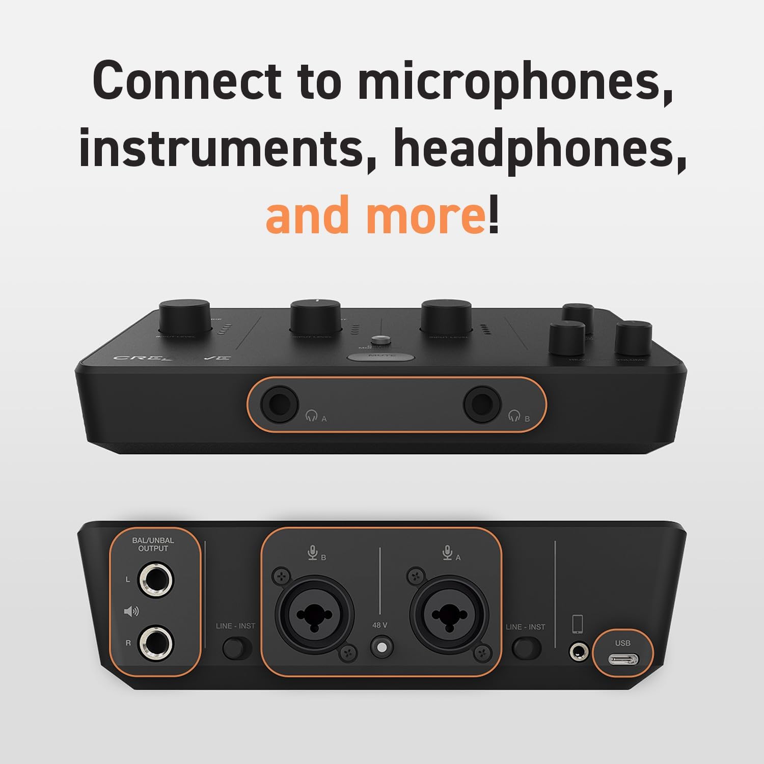 Creative Live! Audio A3 USB Audio Interface with High-Resolution Recording and Playback up to 24-bit 96kHz, with Zero-Latency Direct Monitoring