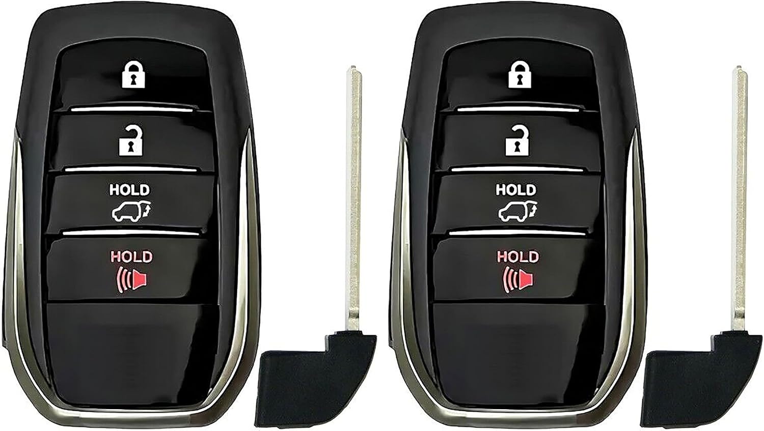 2X New Quality Replacement Proximity Key Fob Compatible with & Fit for 2018-2019 Toyota Land Cruiser - MPN HYQ14FBA-N-05