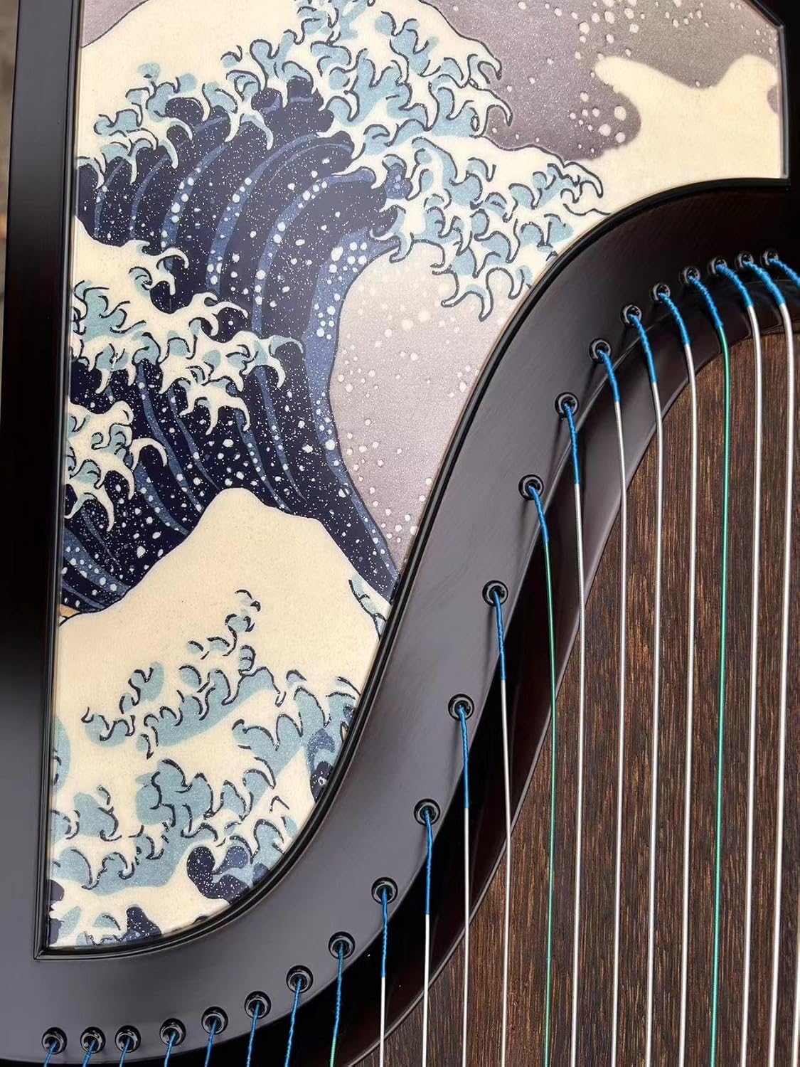LANDTOM Selected Professional Level Ebony Guzheng (163cm) for Adults/Children/Senior/Intermediate/Beginner