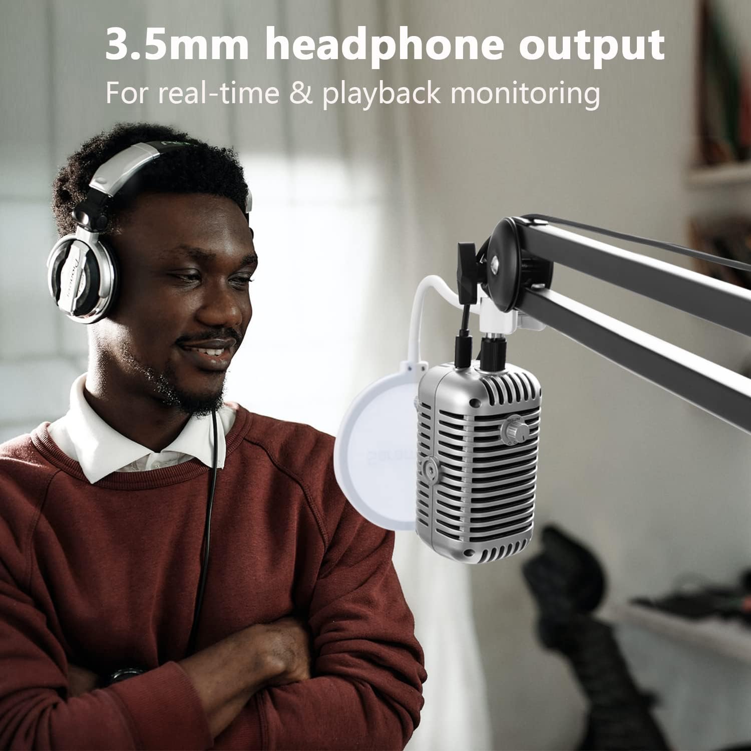 Saramonic XMIC-Z5 USB Condenser Microphone for PC, Mac, Gaming, Recording, Streaming, Podcasting - 2 Pickup Patterns, Noise Cancelling, 2-Year Warranty