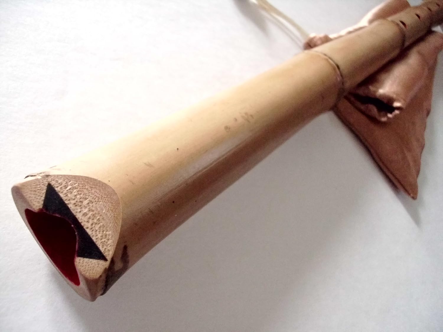 2.2 Pentatonic Shakuhachi with Root End 5 Holes Kinko Wudaguji inlet with buffalo horn flake- Traditional Zen Instrument