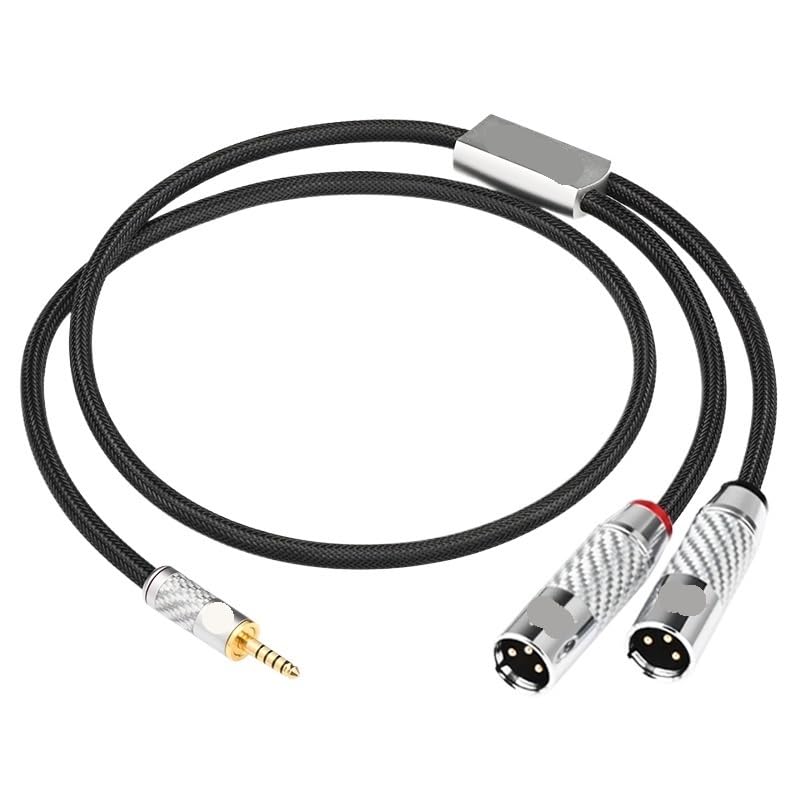 HiFi 4.4mm to 2XLR Audio Cable Hi-end OCC Core 4.4mm Balanced to 2XLR Male/Female Adapter Cable(4.4 to 2XLR Male,0.75m)