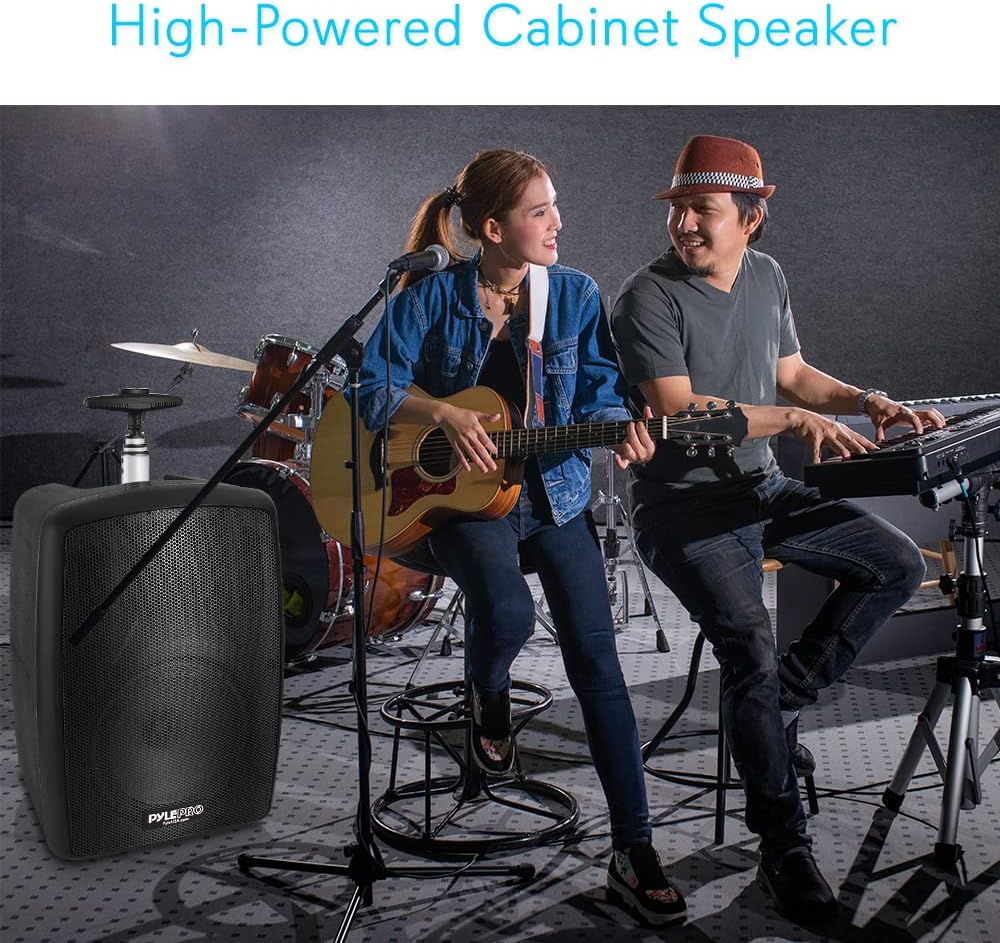 Pyle Wireless Portable PA Speaker System - 360W Bluetooth Compatible Battery Powered Rechargeable Outdoor DJ Sound Speaker Microphone Set with MP3 USB SD FM Radio RCA 1/4