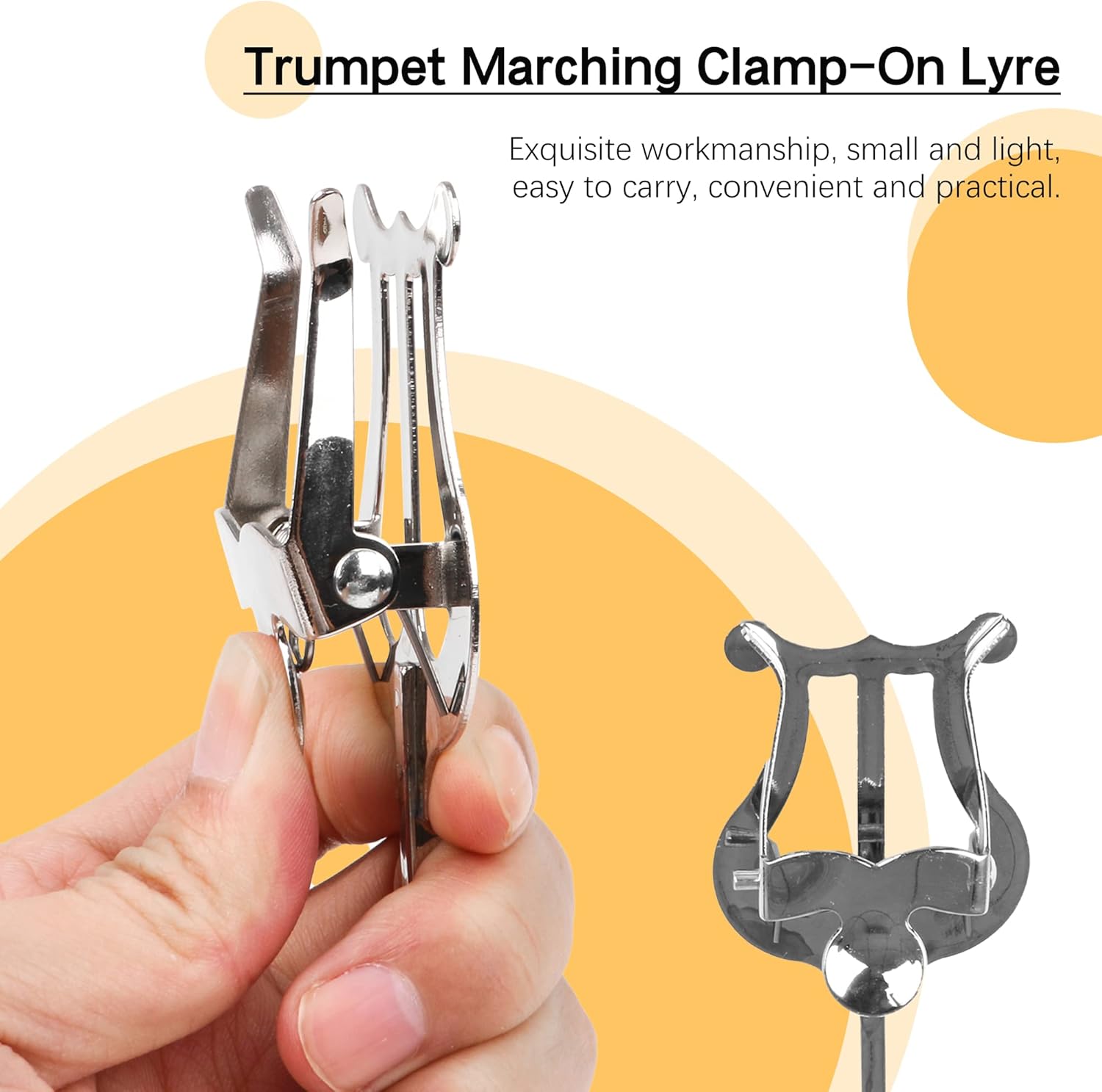 10PCS Trombone Lyre Clip on, Metal Sheet Music Clip Clamp- On Holder, Sheet Trombone Music Score Clamp, Generic Marching Lyre, Wind Instrument Sheet Music Stand
