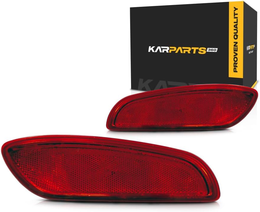 For Hyundai Santa Fe 2010 2011 2012 Reflector Driver and Passenger Side | Pair | Rear | CAPA | Replacement For HY1184107, HY1185107 | 92408-2B510, 92409-2B510