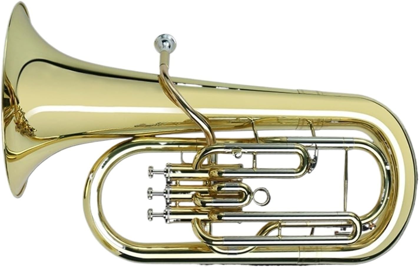 Beginner euphonium Small Tenor Trumpet B Flat Three-key Gold