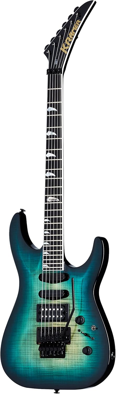 Kramer SM-1 Figured Floyd Rose, Caribbean Blue Perimeter