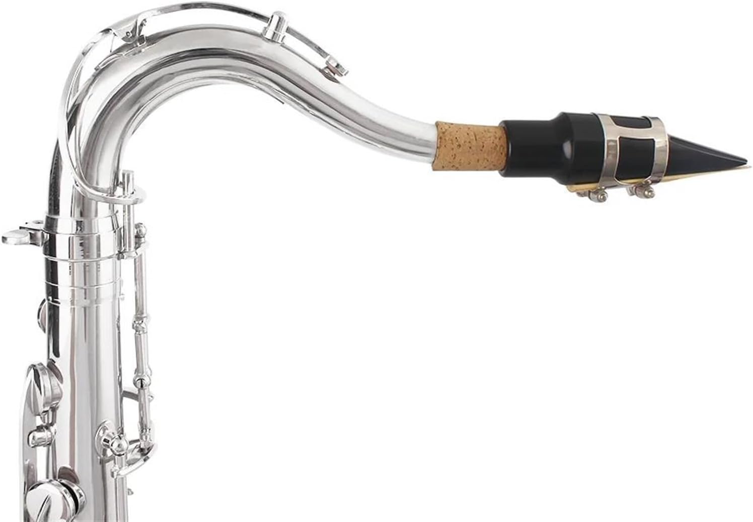 Silvery Tenor Saxophone Brass Saxophone Music Instrument Professional Woodwind Instrument With Accessories