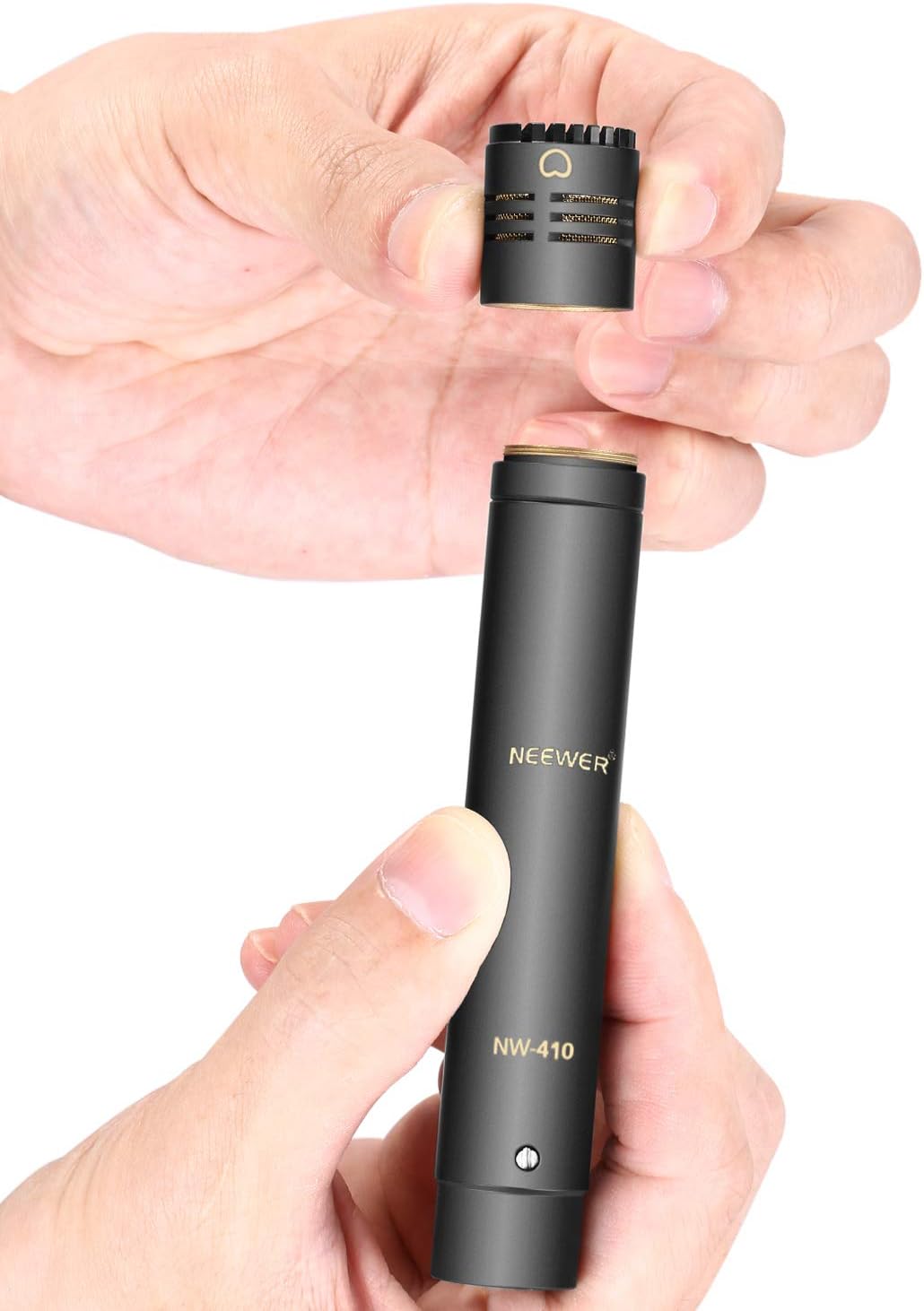 Neewer 2-Pack Pencil Stick Condenser Mic with Interchangeable Omni Cardioid and Super Cardioid Capsules Foam Windscreens Mic Clip and Carrying Case for Acoustic Woodwind Instruments