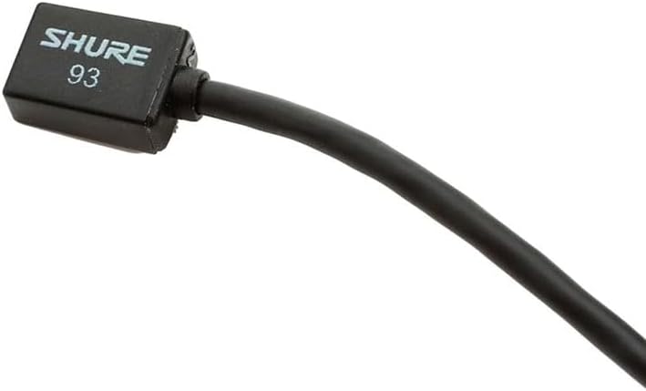 Shure WL93 Series Subminiature Condenser Lavalier Microphones,WL93- Black, with 4-Foot (1.2 m) Cable & RK355WS Black Foam Windscreens for SM93, Set of 4